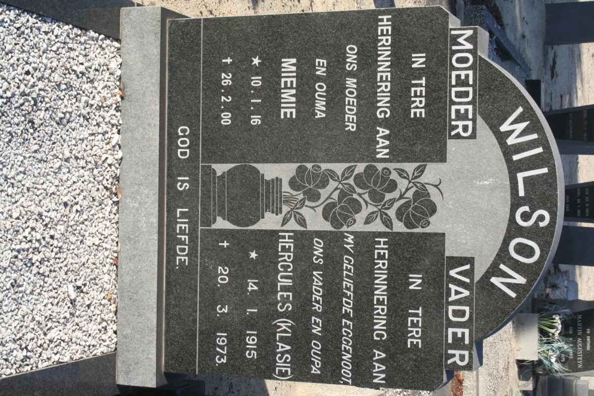 WILSON Hercules 1915-1973 &amp; Miemie 1916-2000