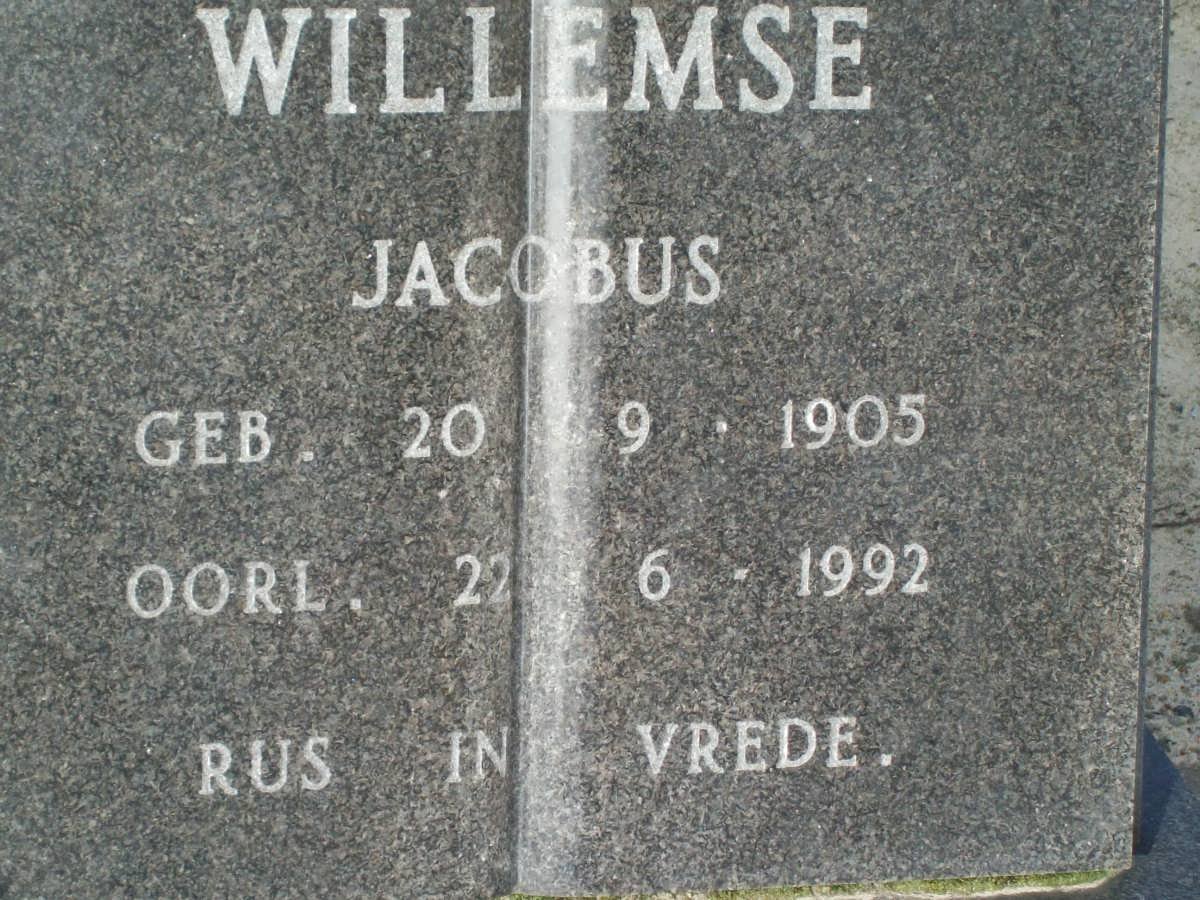 WILLEMSE Jacobus 1905-1992