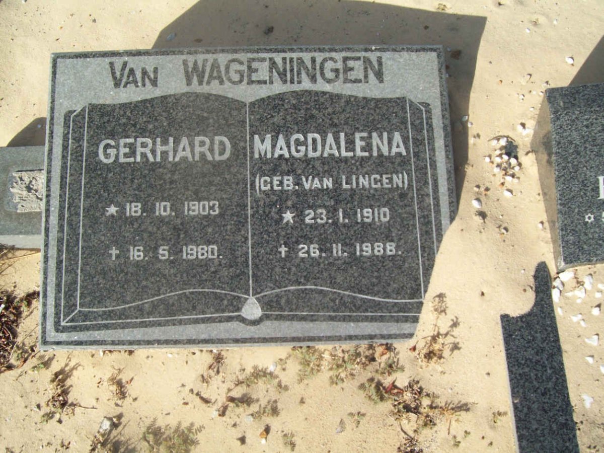 WAGENINGEN Gerhard, van 1903-1980 &amp; Magdalena VAN LINGEN 1910-1988