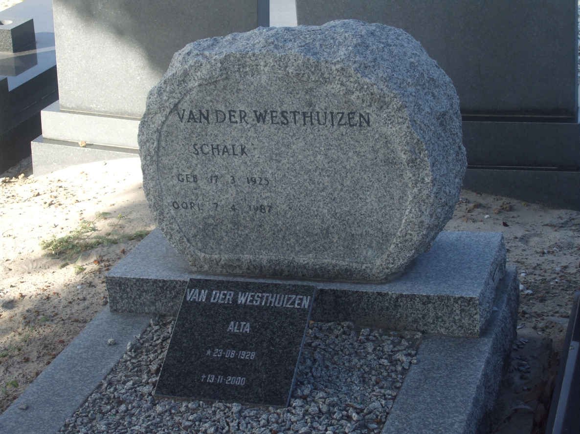 WESTHUIZEN Schalk, van der 1925-1987 &amp; Alta 1928-2000