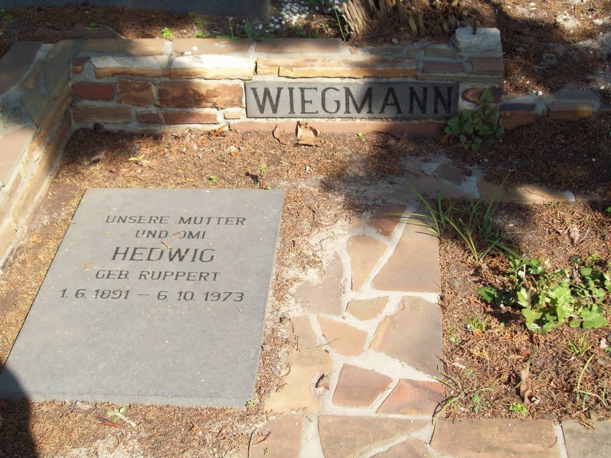 WIEGMANN Hedwig nee RUPPERT 1891-1973