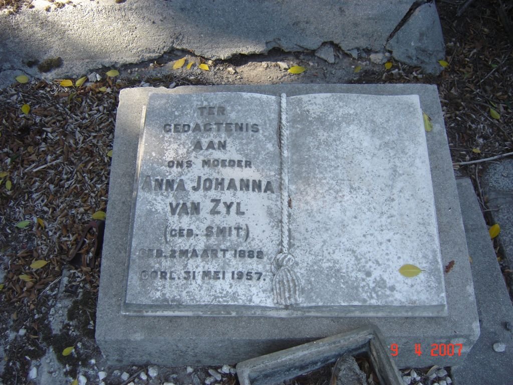 ZYL Anna Johanna, van nee SMIT 1888-1957