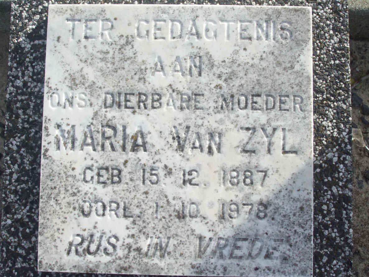 ZYL Maria, van 1887-1978
