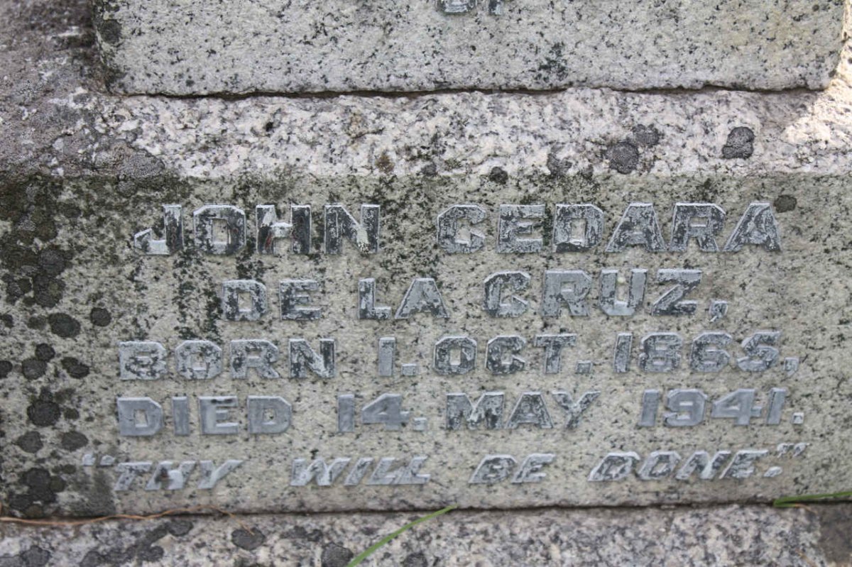 CRUZ John Cedara, de la 1865-1941