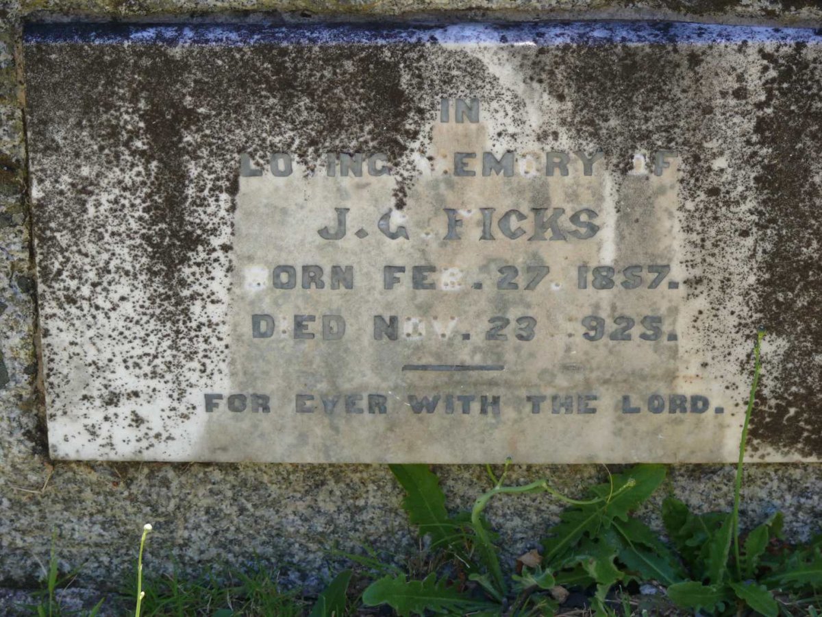 FICKS J.G. 1857-1925