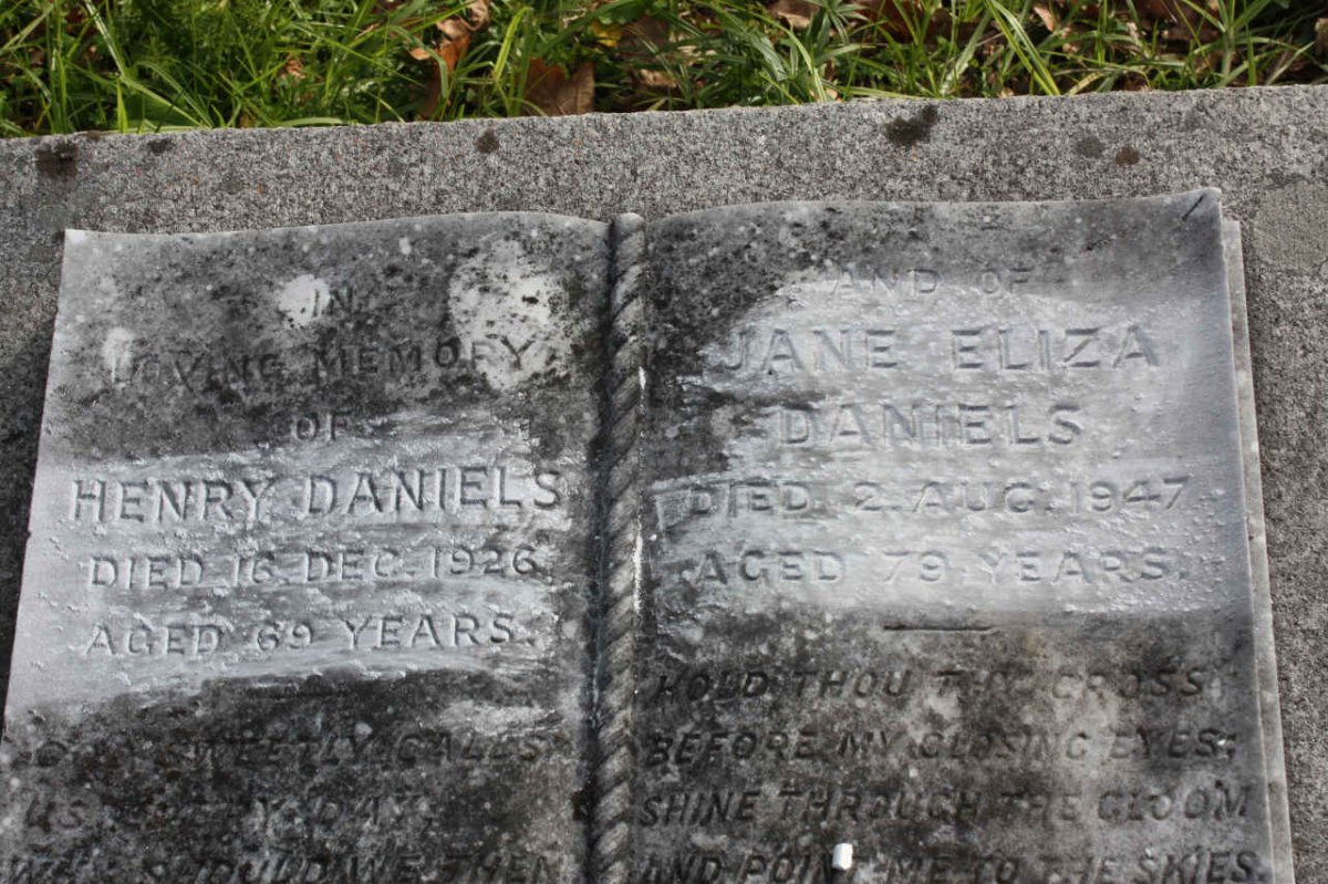 DANIELS Henry -1926 &amp; Jane Eliza -1947
