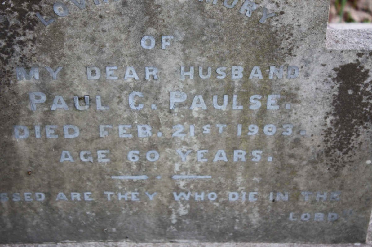 PAULSE Paul C. -1903