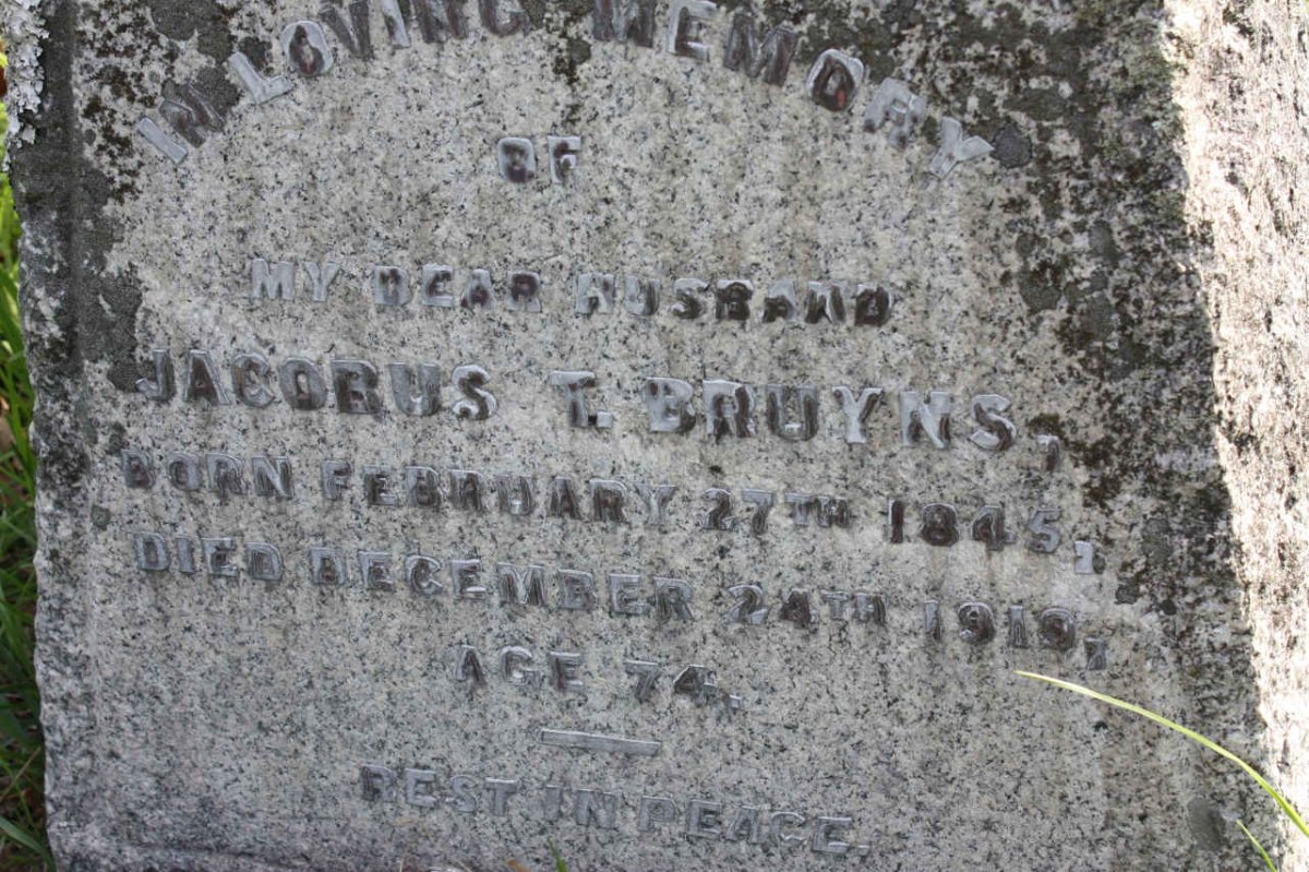 BRUYNS Jacobus T. 1845-1910