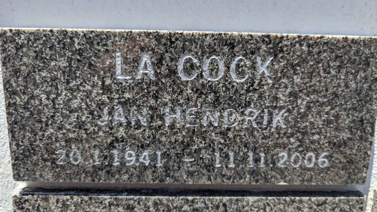 COCK Jan Hendrik, la 1941-2006