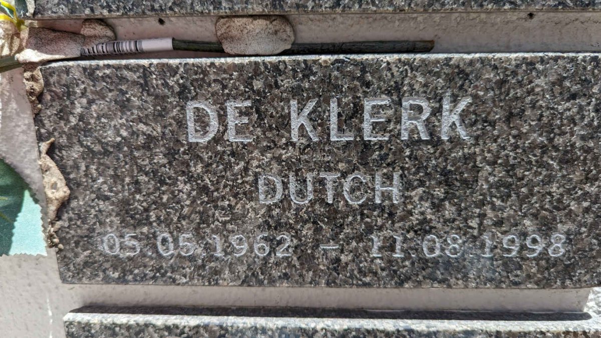 KLERK Dutch, de 1962-1998