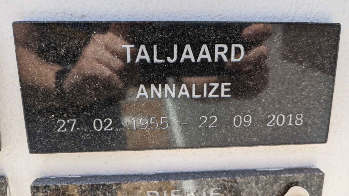 TALJAARD Annalize 1955-2018
