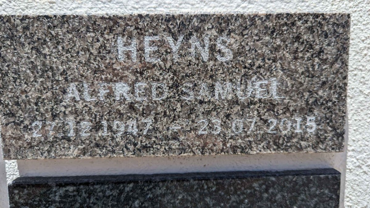 HEYNS Alfred Samuel 1947-2015