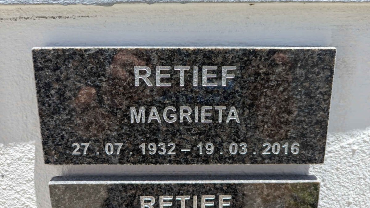 RETIEF Magrieta 1932-2016