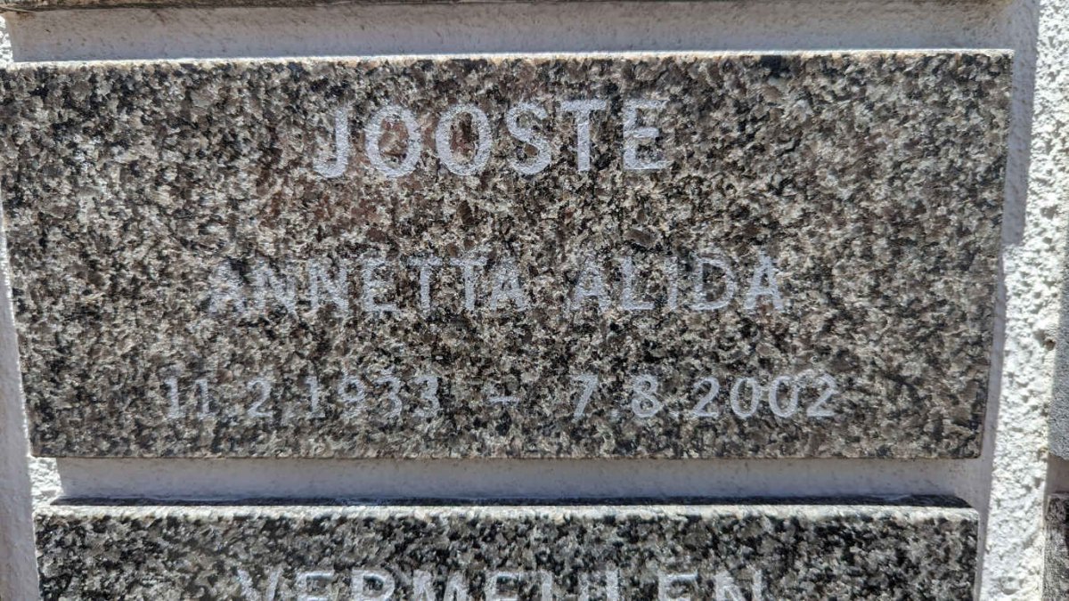 JOOSTE Annetta Alida 1933-2002