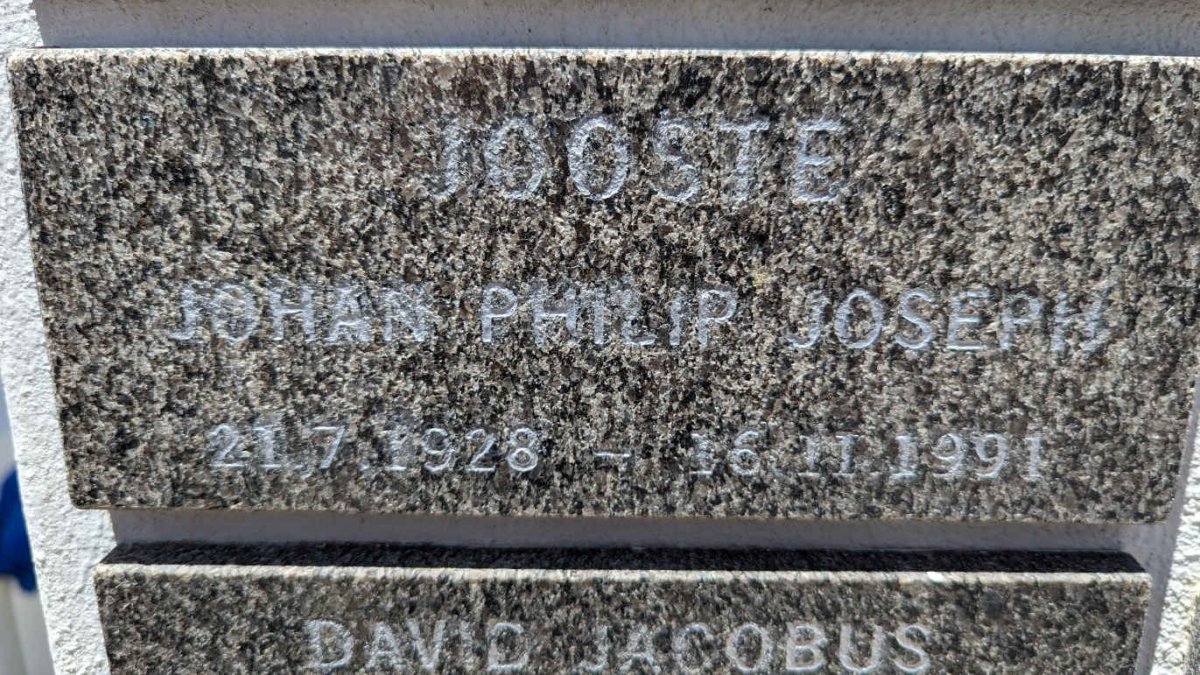 JOOSTE Johan Philip Joseph 1928-1991