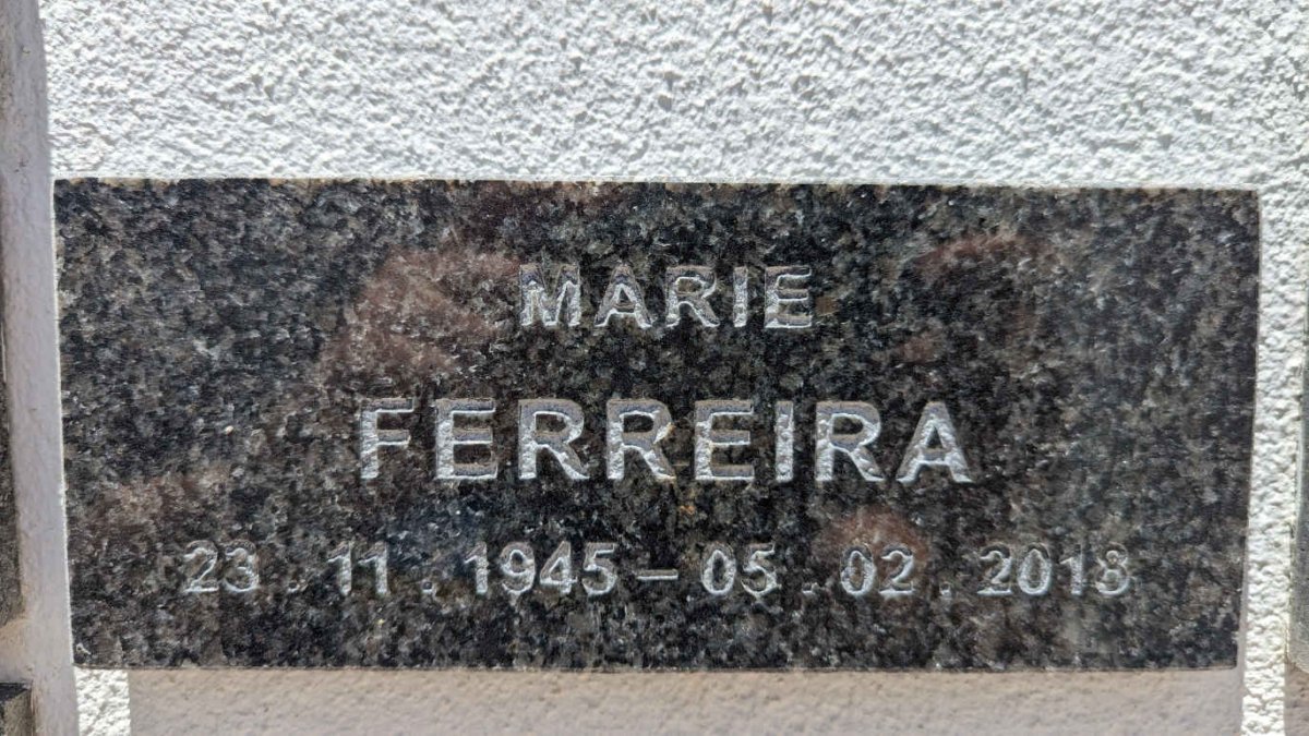 FERREIRA Marie 1945-2018