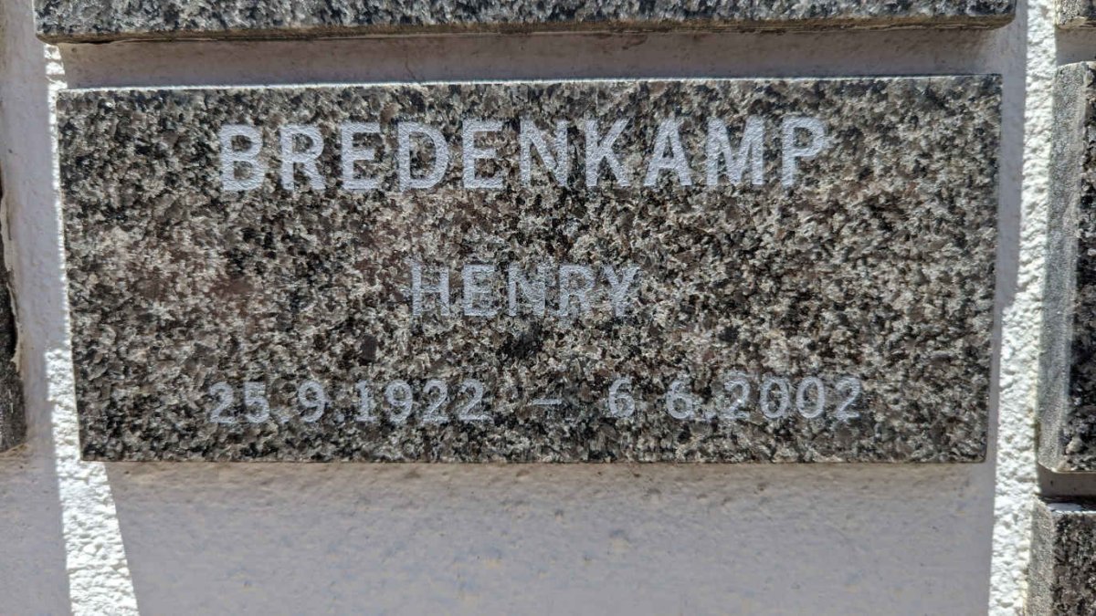 BREDENKAMP Henry 1922-2002