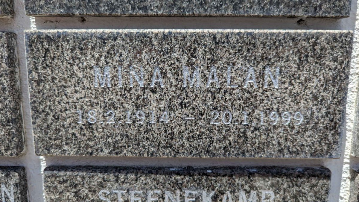 MALAN Mina 1914-1999