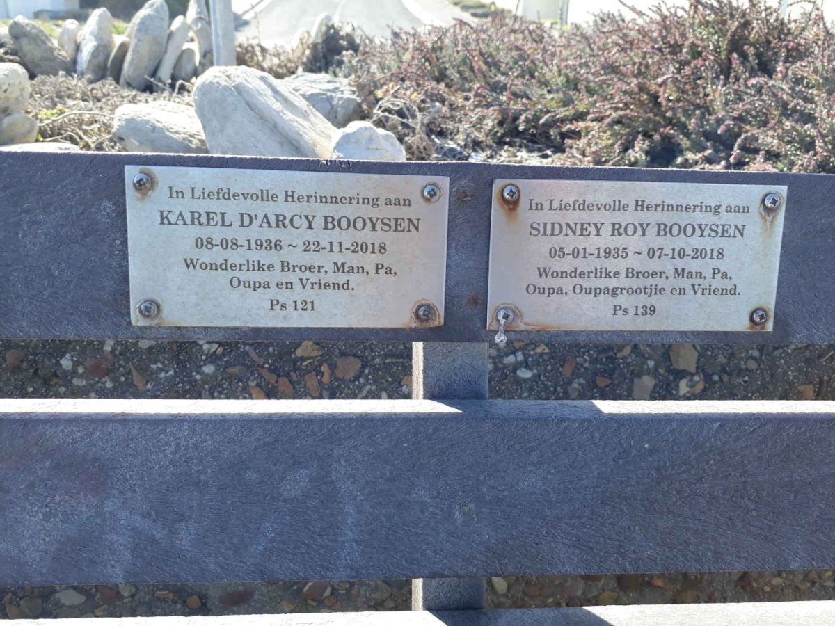 BOOYSEN Sidney Roy 1935-2018 :: BOOYSEN Karel D'Arcy 1936-2018