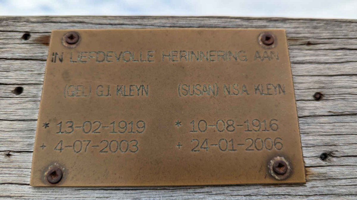 KLEYN G.J. 1919-2003 &amp; N.S.A. 1916-2006