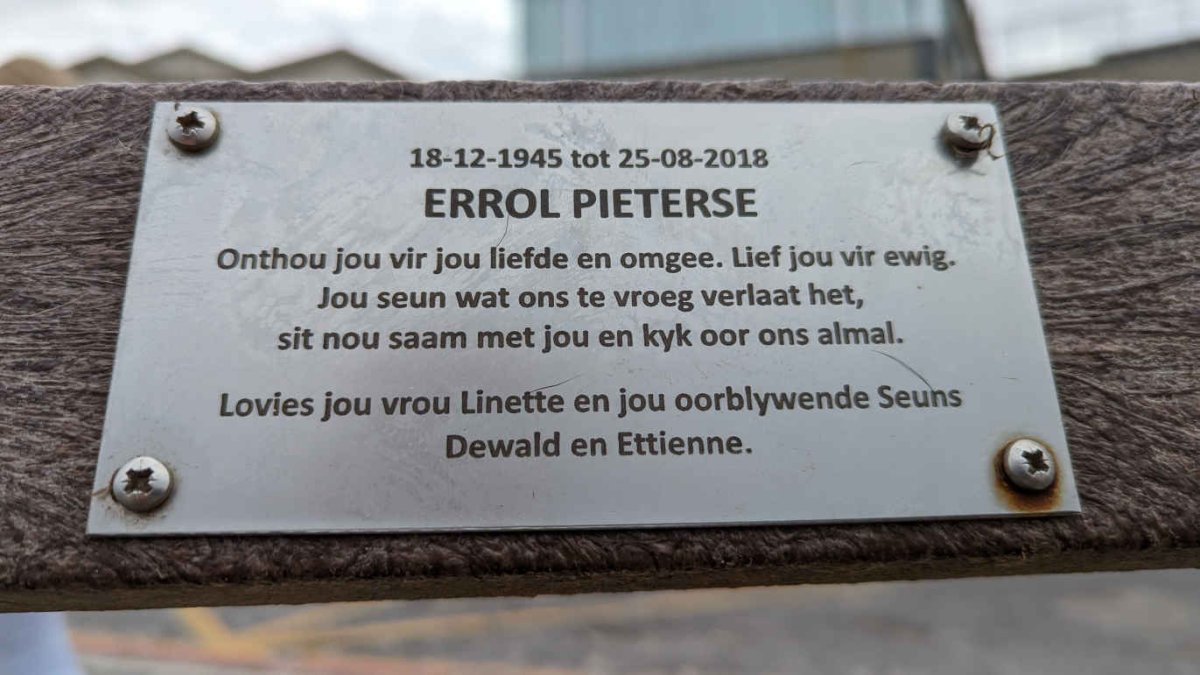 PIETERSE Errol 1945-2018