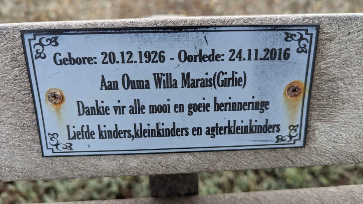 MARAIS Willa 1926-2016
