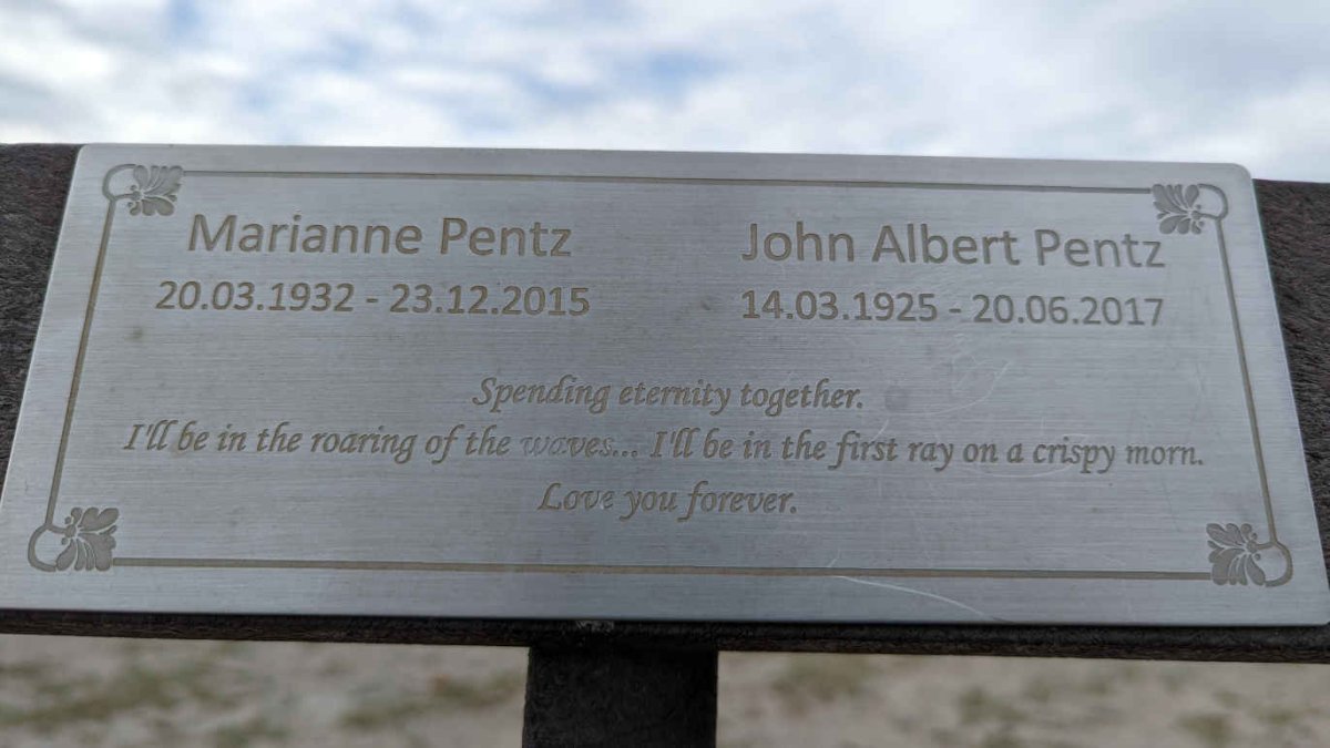 PENTZ John Albert 1925-2017 &amp; Marianne 1932-2015