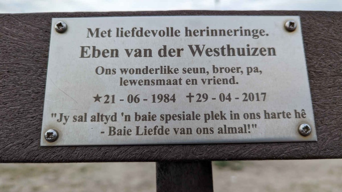 WESTHUIZEN Eben, van der 1984-2017
