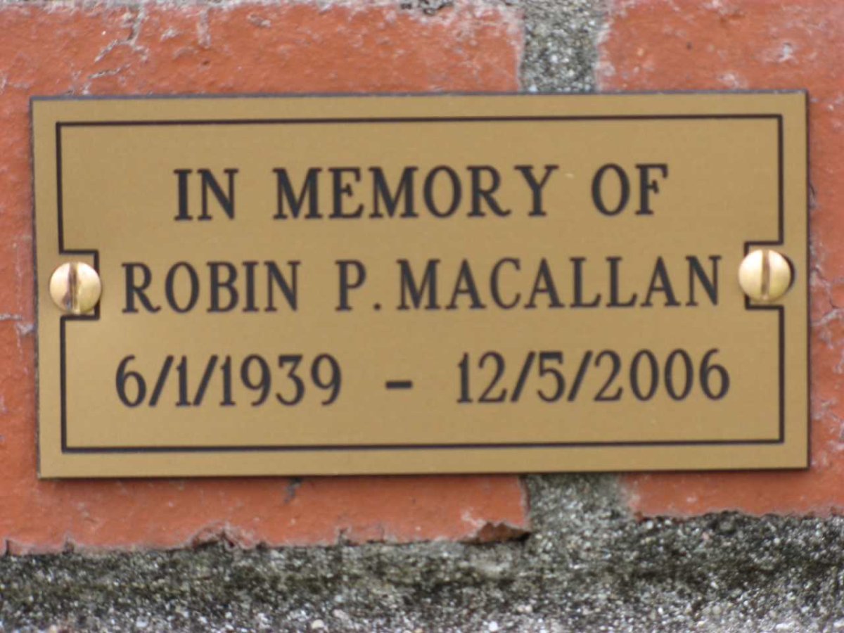 MACALLAN Robin P. 1939-2006