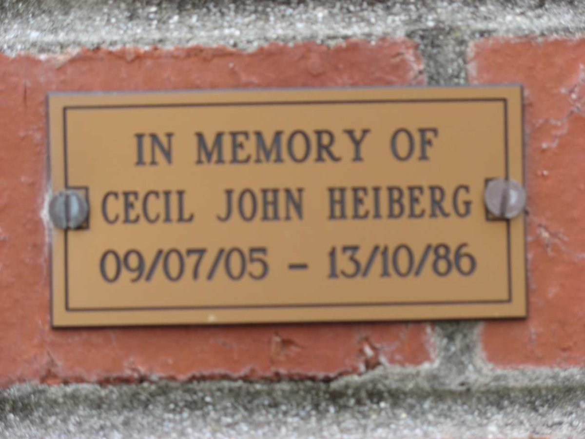 HEIBERG Cecil John 1905-1986