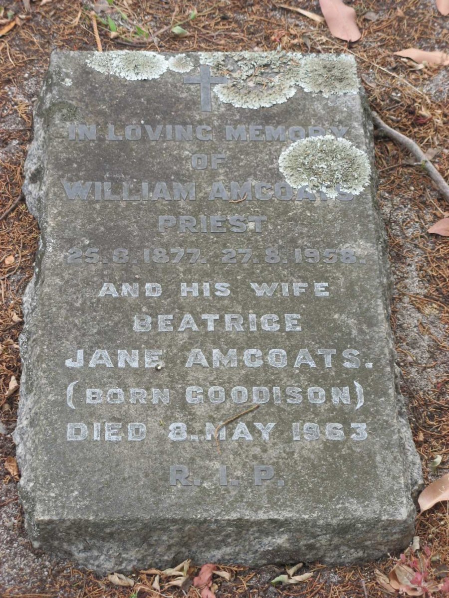 AMCOATS William 1877-1958 &amp; Beatrice Jane GOODISON  -1963