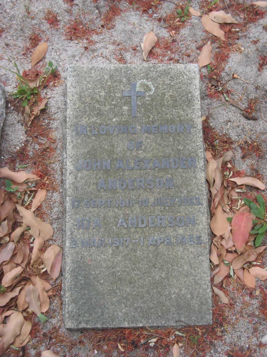 ANDERSON John Alexander 1911-1963 &amp; Ida 1917-1985