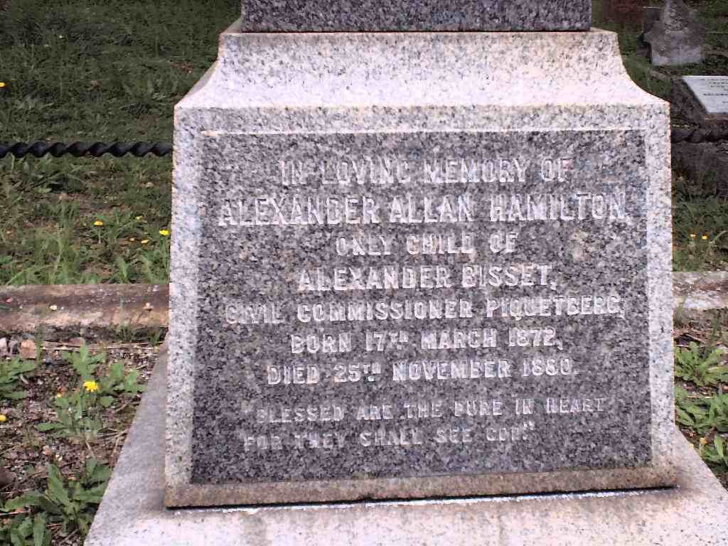 BISSET Alexander Allan Hamilton 1872-1880