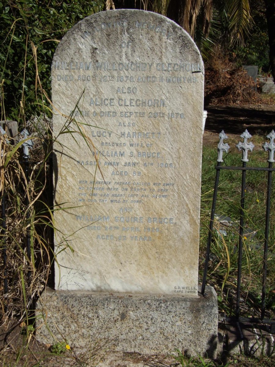 BRUCE William Squire -1926 &amp; Lucy Harriet -1906 :: CLEGHORN William Willoughby -1876 :: CLEGHORN Alice -1876