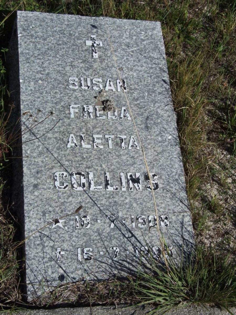 COLLINS Susan Freda Aletta 1908-1999