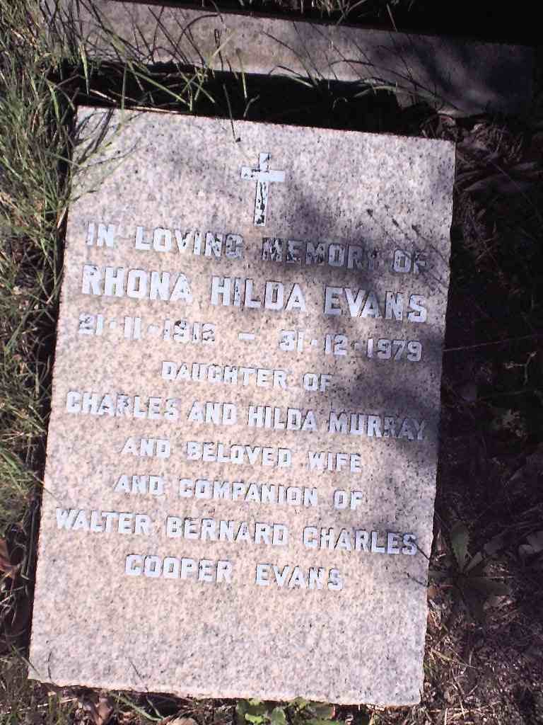 EVANS Rhona Hilda 1912-1979