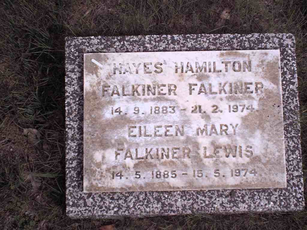 FALKINER Hays Hamilton Falkiner 1883-1974 &amp; Eileen Mary Falkiner LEWIS 1885-1974