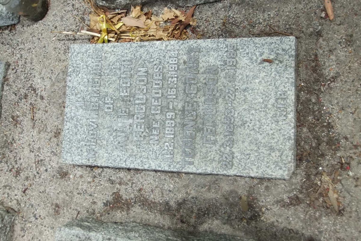 FERGUSON Terence Corry 1893-1985 &amp; Annie Edith GEDDES 1899-1964