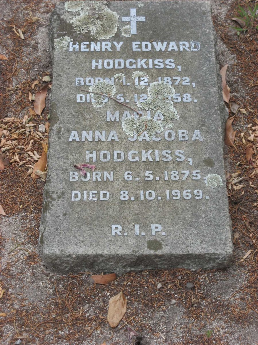 HODGKISS Henry Edward 1872-1958 :: HODGKISS Maria Anna Jacoba 1875-1969