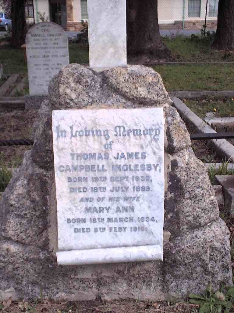 INGLESBY Thomas James Campbell 1832-1889 &amp; Mary Ann 1834-1916