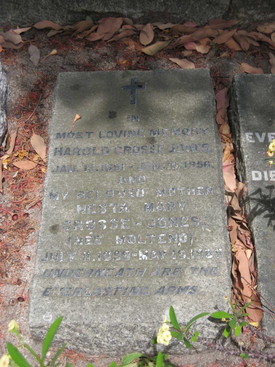 JONES Harold, CROSSE 1891-1956 &amp; Nesta Mary MOLTENO 1898-1985