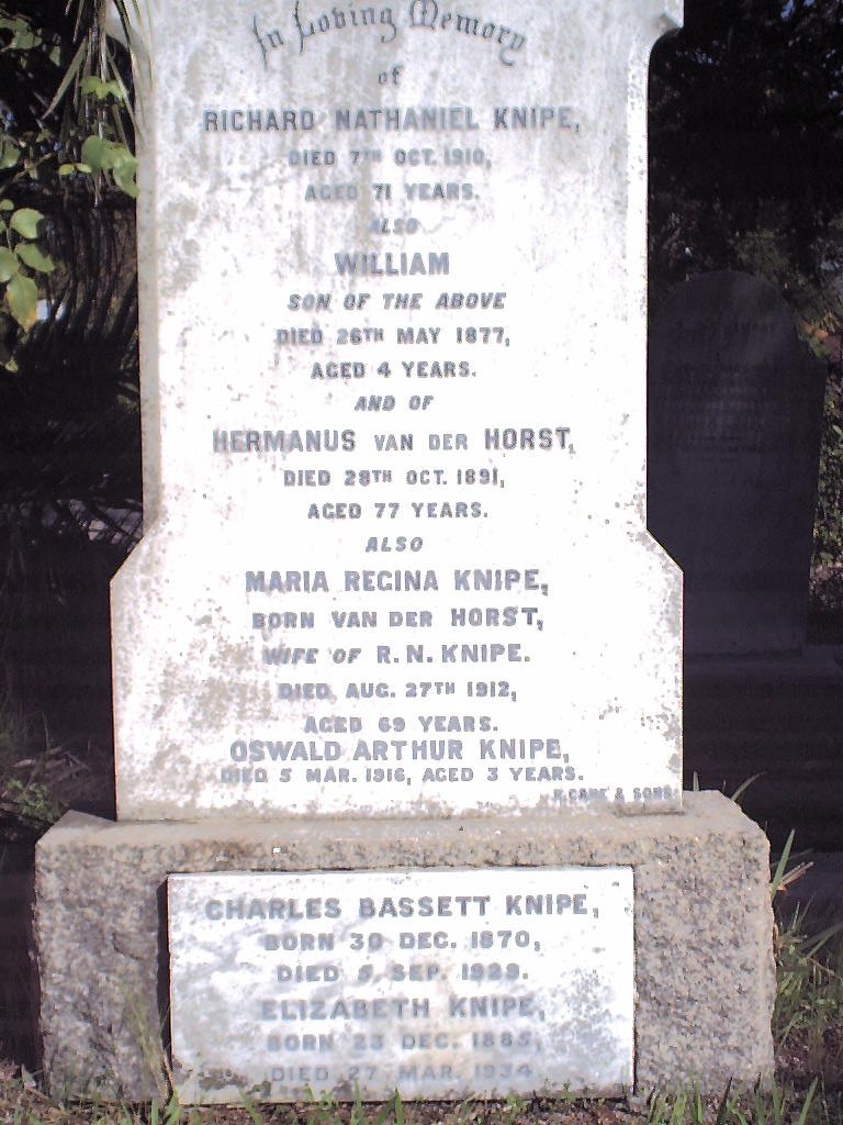 KNIPE Richard Nathaniel 1839 - 1910 &amp; Maria Regina VAN DER HORST 1843 - 1912 _02