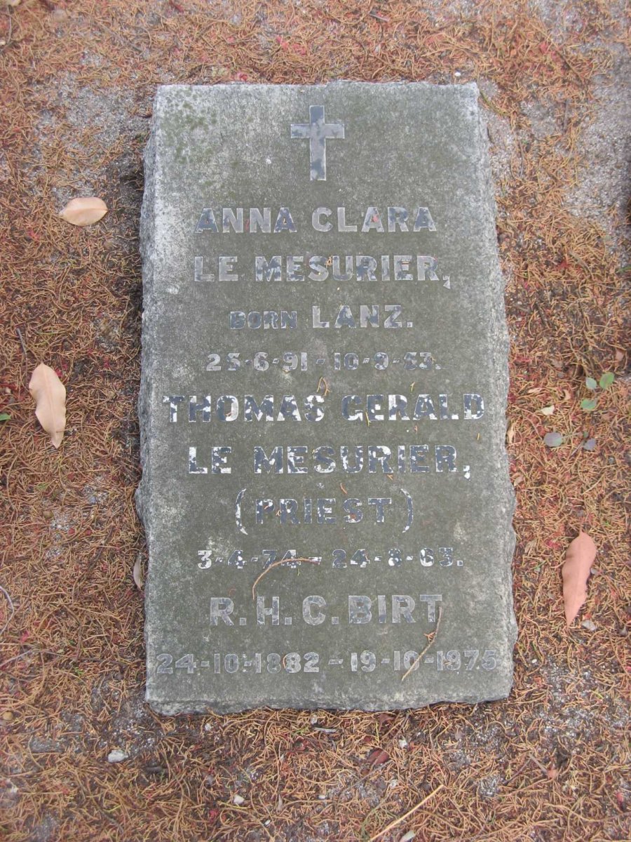 MESURIER Thomas Gerald, le 1874-1963 :: LE MESURIER Anna Clara nee LANZ 1891-1953