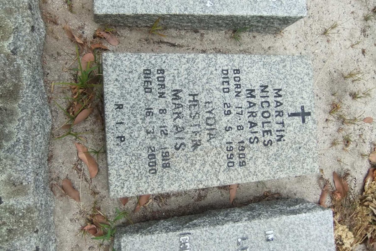 MARAIS Martin Nicoles 1909-1990 &amp; Lydia Hester 1918-2000