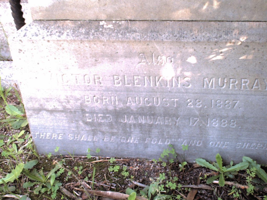 MURRAY Victor Blenkins 1887 - 1888