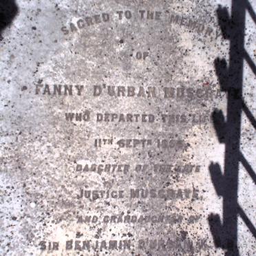 MUSGRAVE Fanny D'Urban -1896 :: EATON Henrietta Ann -1873