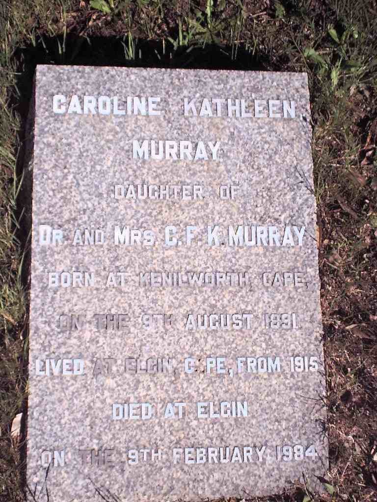 MURRAY Caroline Kathleen 1891-1984