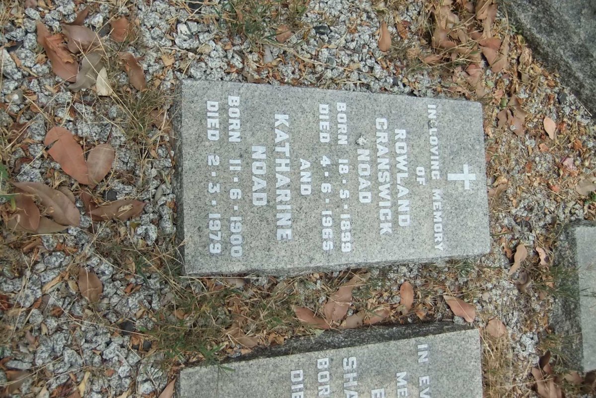 NOAD Rowland Granswick 1899-1965 &amp; Katharine 1900-1979