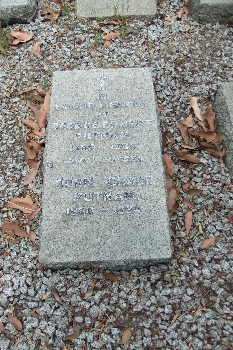 PUTNAM George Ernest 1889-1966 &amp; Doris Grace 1900-1994
