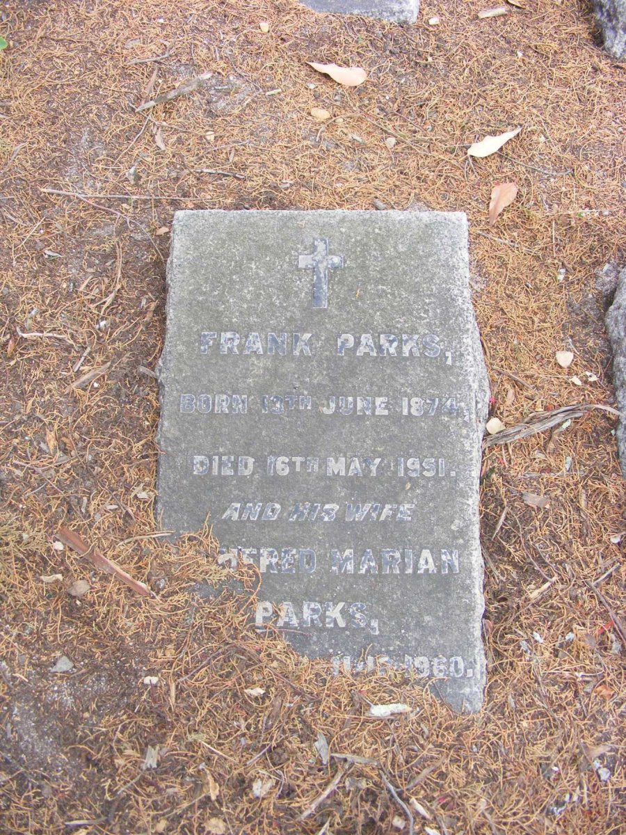 PARKS Frank 1874-1951 &amp; Winifred Marian ?-1960